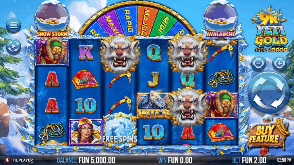 9K Yeti Gold Dream Drop Base Game Play